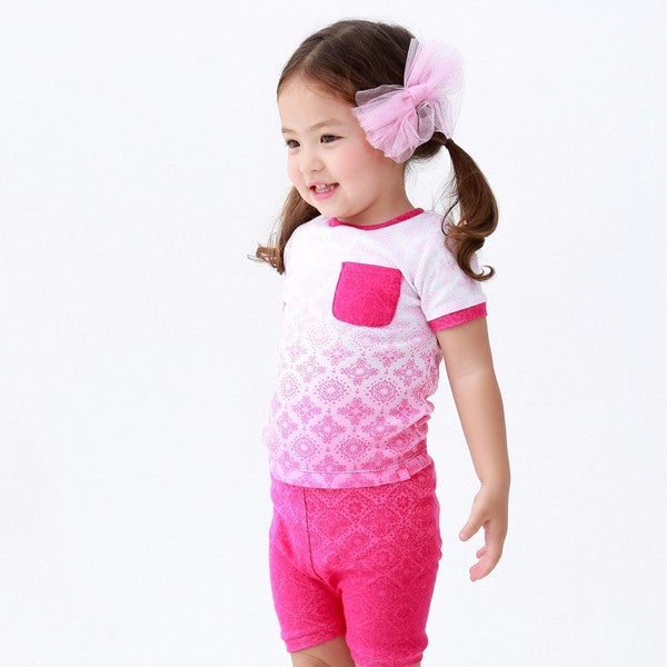 Bohemian Pink Short Sleeve Pajamas - Go PJ Party