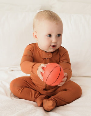 Brown Baby Footed Sleepers