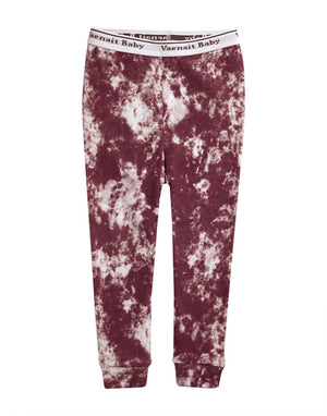 Tie Dye Burgundy Long Sleeve Pajama