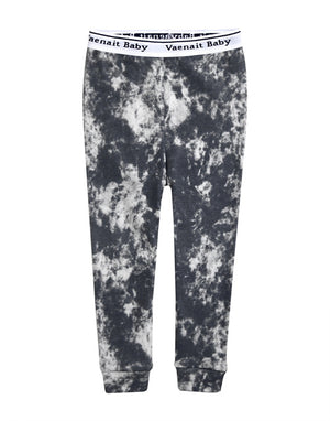 Tie Dye Charcoal Long Sleeve Pajama