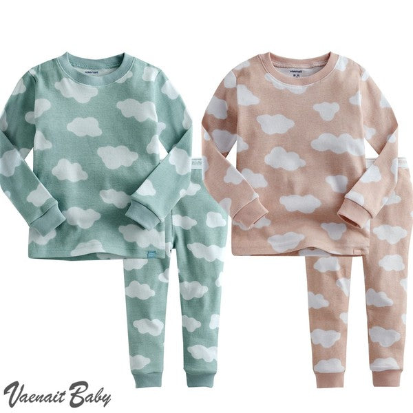 Long Cloud Pink Long Sleeve Pajama - Go PJ Party