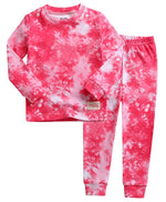 Tie Dye Coral Long Sleeve Pajama