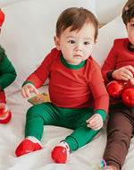 Daily Red Green Long Sleeve Pajama