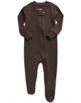 Dark Brown Baby Footed Sleepers