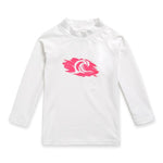 Surfer White Rash Guard Top