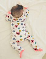 Candy Flower Baby Footed Sleepers