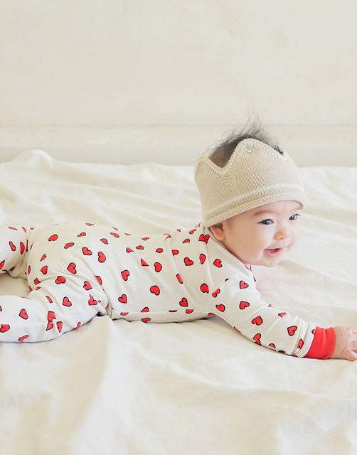 Heart Pop Baby Footed Sleepers