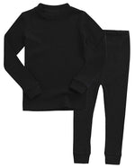 Rib Black Long Sleeve Pajama - Go PJ Party