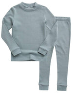 Rib Mint Long Sleeve Pajama - Go PJ Party