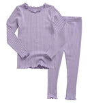 Shirring Light Purple Long Sleeve Pajama - Go PJ Party