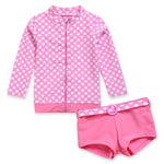 Ocean Dot Pink Two Piece Swimsuit - Go PJ Party