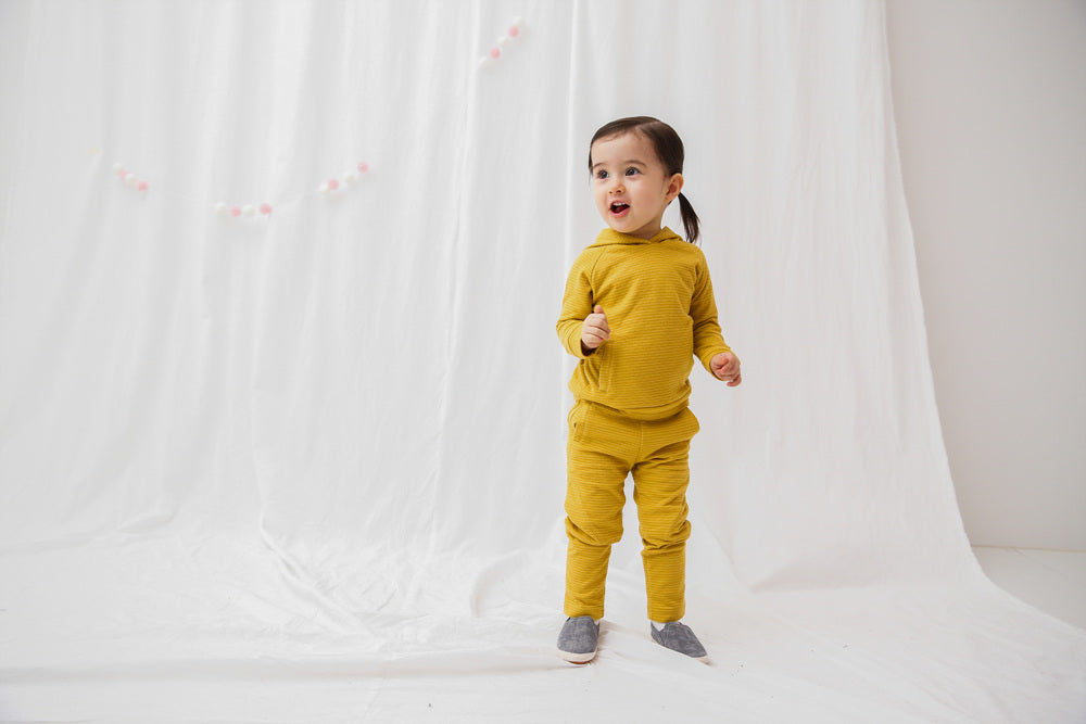 Mustard Bold Bengdi Hoodie & Pants Set - Go PJ Party