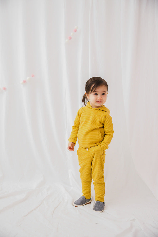 Mustard Bold Bengdi Hoodie & Pants Set - Go PJ Party