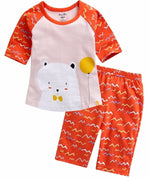 Happiness Orange 3/4 Sleeve Outfits - Go PJ Party