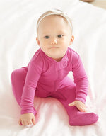 Hot Pink Baby Footed Sleepers