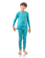 Blue Green Boys Aero Heat Thermal Pajama Set