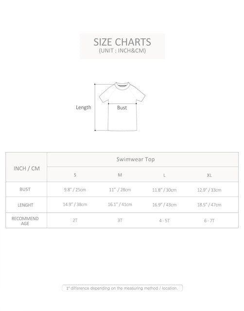 Diving Sky Short Sleeve Swimsuit Top - Go PJ Party