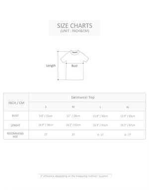 Diving Sky Short Sleeve Swimsuit Top - Go PJ Party