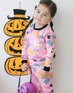 Halloween Night Pink Long Sleeve Pajama