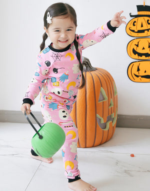 Halloween Night Pink Long Sleeve Pajama