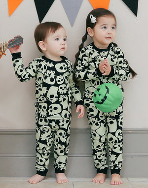 Halloween Skull Boom Long Sleeve Pajama