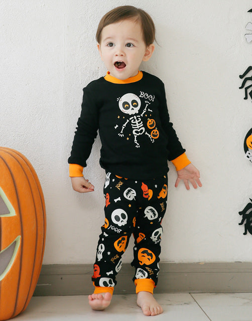 Halloween Dancing Skull Long Sleeve Pajama