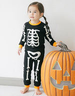 Halloween Skeleton Orange Long Sleeve Pajama