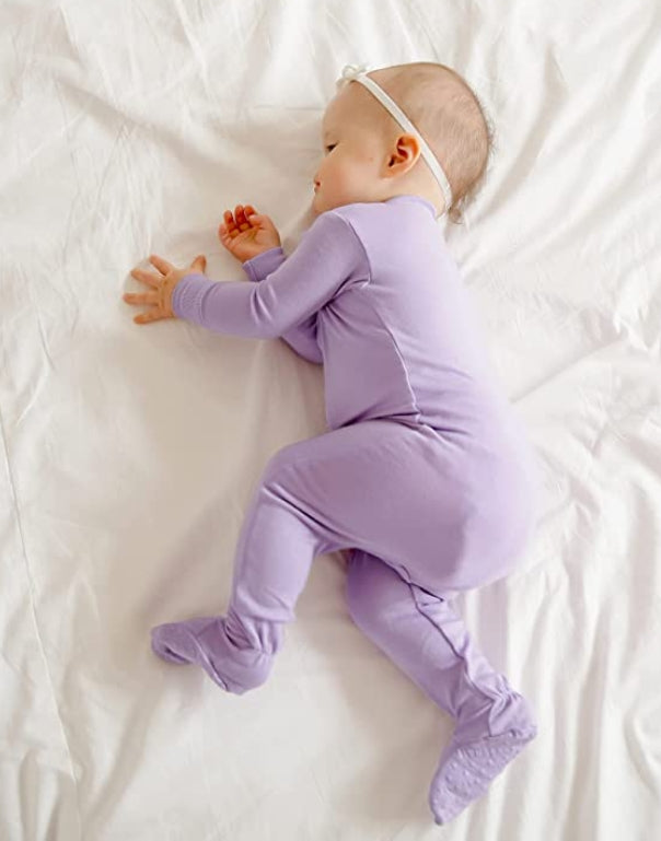 Baby Footed Sleepers (Lavender/Lilac)