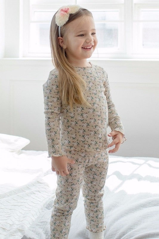 Maybee Beige Long Sleeve Pajama - Go PJ Party