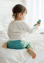 Mint Flower Baby Frill Leggings - Go PJ Party