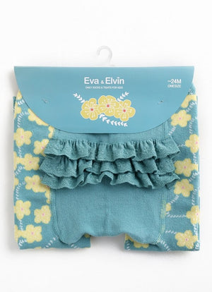 Mint Flower Baby Frill Leggings - Go PJ Party