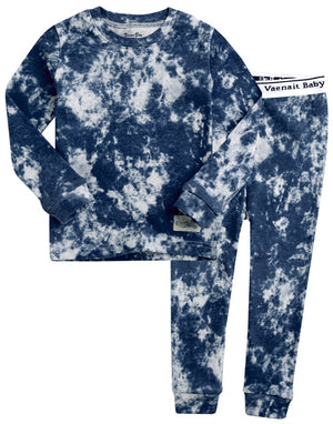 Tie Dye Navy Long Sleeve Pajama