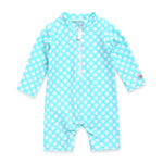 Ocean Dot Sky Baby 3/4 Sleeve Swimsuit