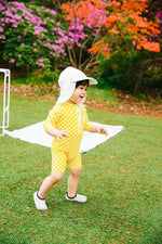 Ocean Dot Yellow Baby 3/4 Sleeve Swimsuit