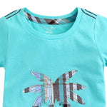 Palm Tree Aqua Short Sleeve Tee & Shorts Set - Go PJ Party