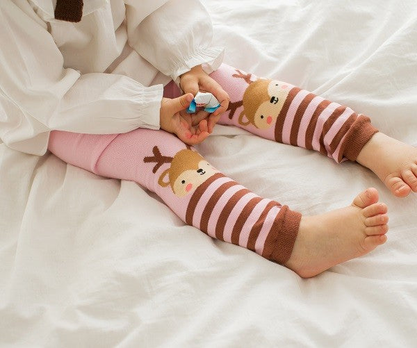 Pink Rudolph Baby Leggings - Go PJ Party