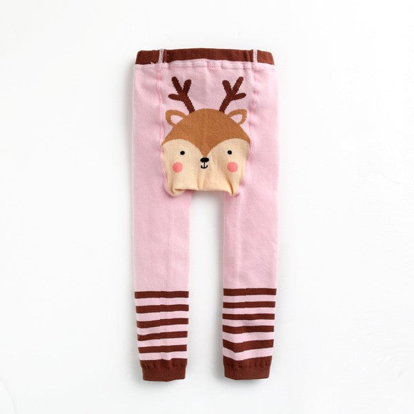 Pink Rudolph Baby Leggings - Go PJ Party