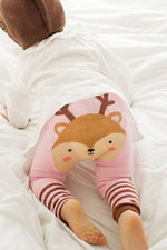 Pink Rudolph Baby Leggings - Go PJ Party