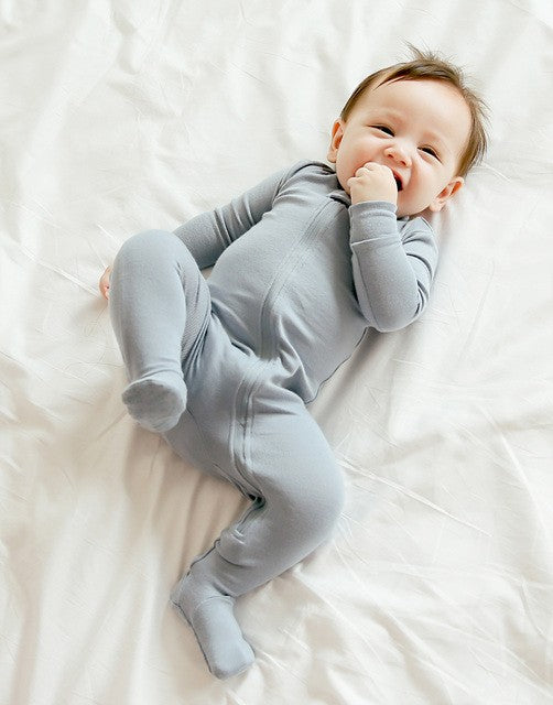Baby Footed Sleepers (Mint/Powder Blue)