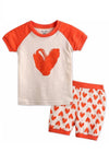 Pumping Heart Short Sleeve Pajamas - Go PJ Party