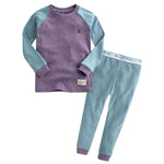 Raglan Purple Long Sleeve Pajamas - Go PJ Party