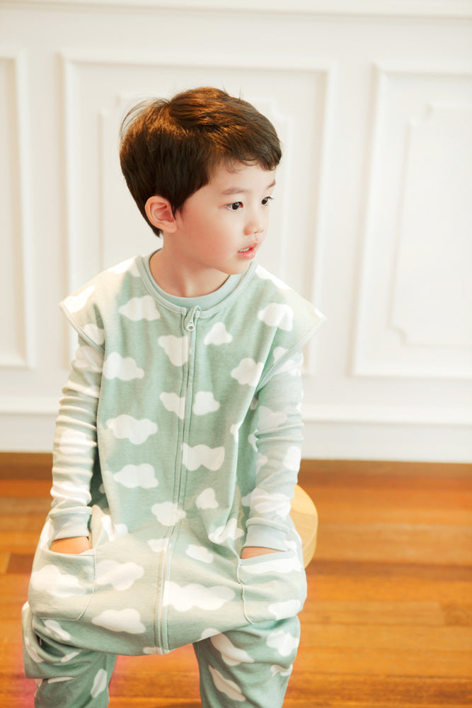 Cloud Mint Cotton Sleepsack - Go PJ Party