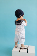 SS Marine Ribbon Baby Set (Bodysuit & Hat) - Go PJ Party