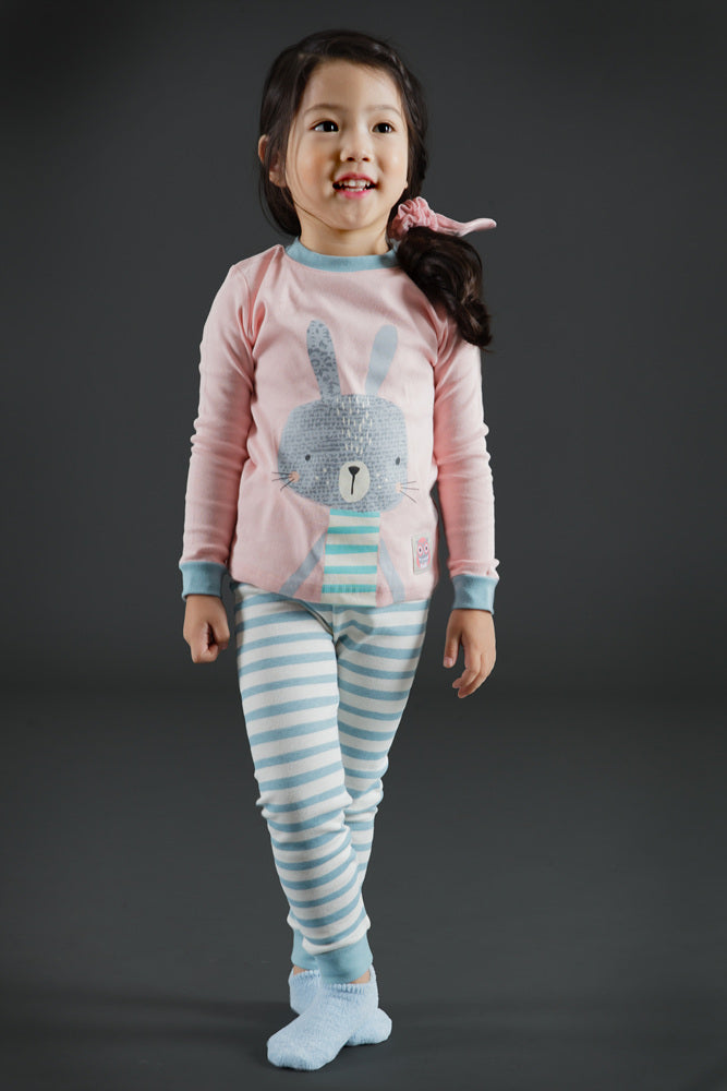 Pink Bunny Long Sleeve Pajama - Go PJ Party