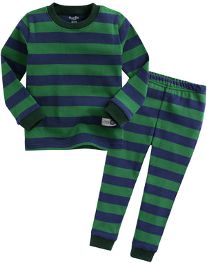 Color Magic Navy Green Long Sleeve Pajama - Go PJ Party