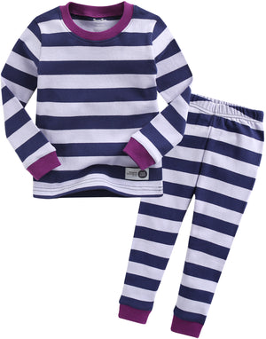 Color Magic Purple Navy Long Sleeve Pajama - Go PJ Party