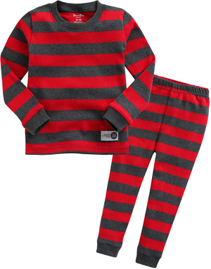 Color Magic Red Charcoal Long Sleeve Pajama - Go PJ Party