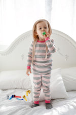 Color Magic Pink Grey Long Sleeve Pajama - Go PJ Party