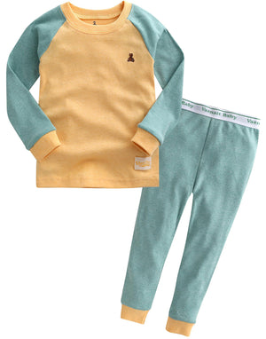 Raglan Yellow Long Sleeve Pajamas - Go PJ Party