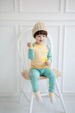 Raglan Yellow Long Sleeve Pajamas - Go PJ Party